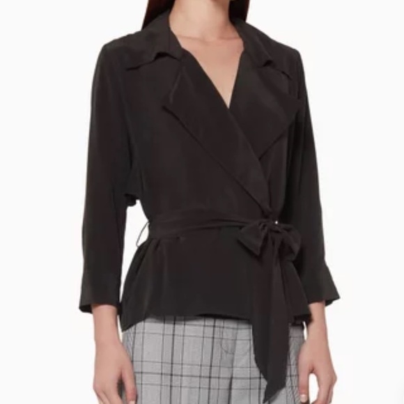 L’agence Silk Wrap Blouse - Picture 2 of 10